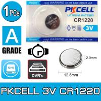 PKCELL ถ่านกระดุม CR1220 BR1220 DL1220 ECR1220 LM1220 3V Lithium Batteries จำนวน 1ก้อน