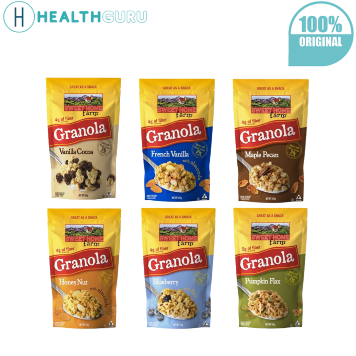 HealthGuru Sweet Home Farm Whole Grain Granola Healthy Snack Vanilla