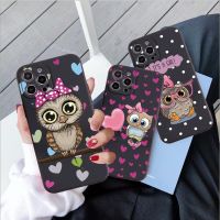 yqcx001 sell well - / Cute Cartoon Owl Phone Case For iPhone 12 11 Pro Max XR X XS 7 8 Plus 13 SE20 Fundas Girls Gift Soft Silicone Matte Cover Coque