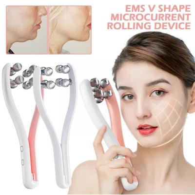 EMS Face Lifting Roller RF Eye Beauty Device Remove Wrinkle Facial Anti-Wrinkle Tightening Skin V-Shaped Lifting Instrument E5C3