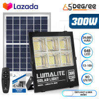 LUMALITE ไฟโซล่าเซลล์ ไฟสปอร์ตไลท์ 300W สี ขาว (White) / วอร์มไวท์ (Warm White) วัตต์เต็ม Solar Cell LED Solarlight Spotlight Floodlight ไฟโซล่า ไฟแสงอาทิตย์ รุ่นใหม่ 6 ช่อง กันน้ำ IP67 ไฟสว่างทั้งคืน พร้อมรีโมท **ประกัน 1 ปี**