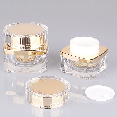 5g-50g Makeup Jar Body Container Gold Sub-bottle Lotion Acrylic Travel Empty Cream Face