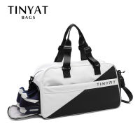 TINYAT Duffel บนกระเป๋าขนาดใหญ่กีฬายิมกระเป๋าสำหรับผู้หญิงกระเป๋าเดินทางกันน้ำดำเนินการในกระเป๋าค้างคืนวันหยุดสุดสัปดาห์กระเป๋าสาวเต้นรำกระเป๋าที่มีกระเป๋าเปียกและช่องรองเท้า