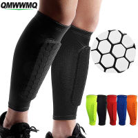 QMWWMQ 1Pcs Football Shin Guard Socks Sleeves With Foam,Calf Compression Sleeve Honeycomb Pads,Sports Legging &amp; Soccer Equipment