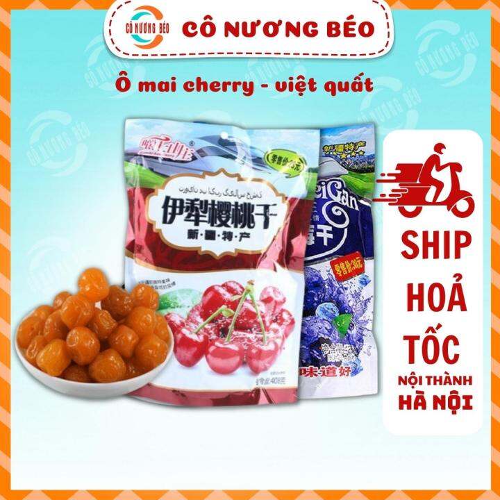 Ô mai cherry, việt quất gói hơn 400g - Đồ ăn vặt Cô Nương Béo ...