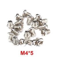 100PCS Silver Small M4 M4x5MM 304 Stainless steel Cross Phillips Round Pan Head Screw Bolt M4×5mm