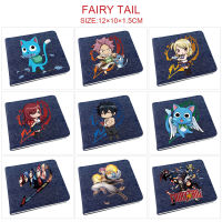 Fairy Tails ผู้ชายผู้หญิงเด็กการ์ตูน Bifold กระเป๋าสตางค์อะนิเมะอุปกรณ์ต่อพ่วง Denim Bifold กระเป๋าสตางค์หนังสั้นกระเป๋าสตางค์กระเป๋าใส่เหรียญ