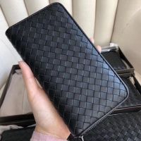 2023 New★ [Top layer cowhide] genuine leather clutch bag cowhide woven pattern long wallet large-capacity storage bag card holder