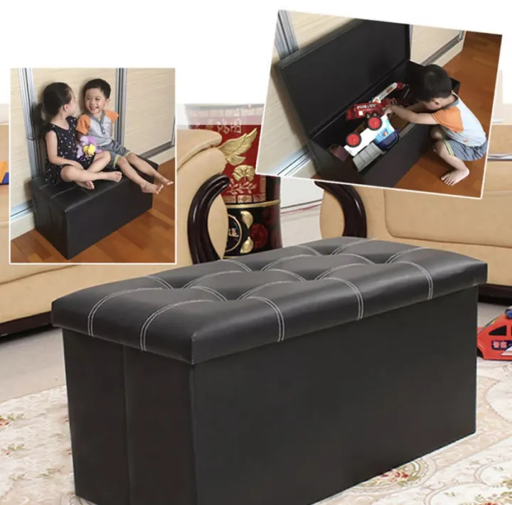 Rectangular Storage Stool Sit Adult Sofa Folding Storage Box (Big) room decoration chair sofa
