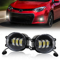 รถหมอกโคมไฟสำหรับ Toyota Corolla Camry Yaris RAV4 4Runner Prius Highlander 2011 2012 2013ไฟหน้า LED สีขาวเลนส์12V