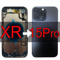 เต็มประกอบไทเทเนียมแบนที่อยู่อาศัย Diy สำหรับ  XR เช่น15pro,XR แชสซีแปลงเป็นเงา15 Pro Backshell ชุดเปลี่ยน