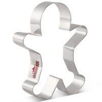 KENIAO Christmas Gingerbread Man Cookie Cutter - 13CM and 9.7CM - Winter Biscuit Fondant Pastry Bread Mold - Stainless Steel