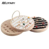 ♤✁◄ Portable Round Flat Collect Jewelry Box Ring Display Tray Organizer Gift Box Storage Organizer Holder For Wedding Shop And Home