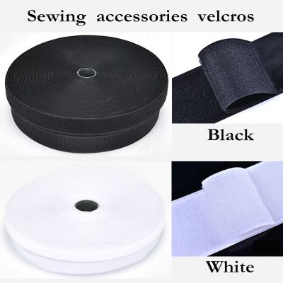 1 pair 16mm-100mm Black White Fastener Tape Hook and Loop Tape Cable Ties Sewing Accessories 1 Meter/lot