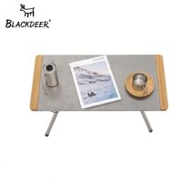 BLACKDEER STANLESS FOLDING TABLE โต๊ะพับขนาดเล็ก ขอบลายไม้สวยงาม