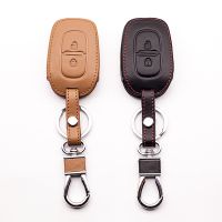 【New】2017ขายร้อนคุณภาพสูงรถ Key Chain Key Chain สำหรับ Renault Scenery 2ปุ่มหนังกระเป๋าเก็บฝุ่น Auto Part