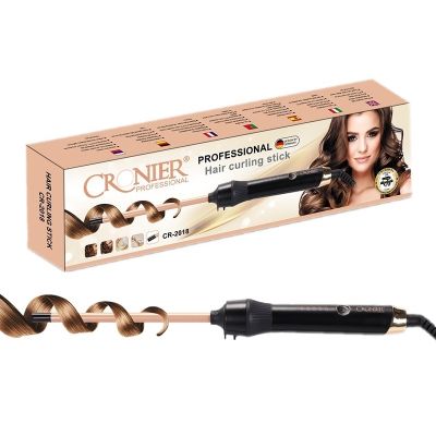 【CC】 450℉ Hair Curling Tongs Electric Curler Wand Iron Corrugated Styler 220-240V