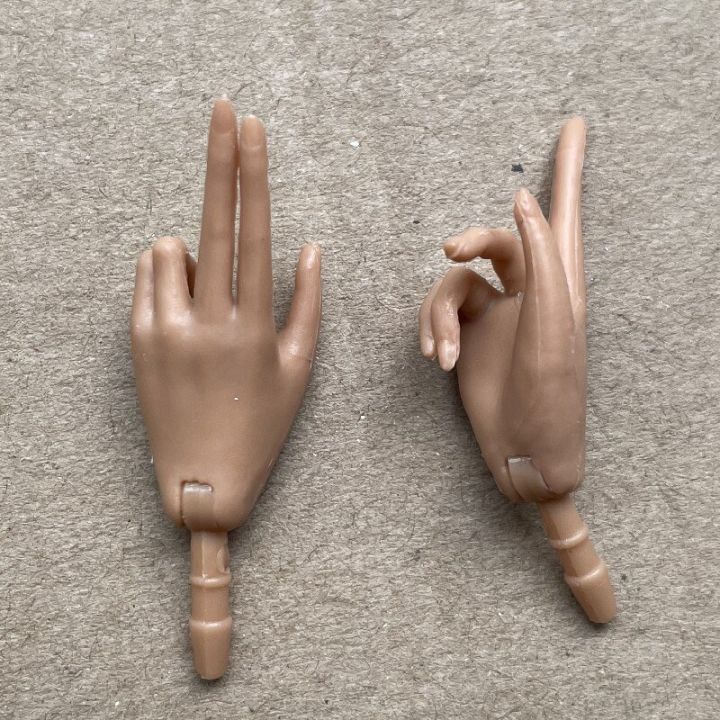 มือตุ๊กตา1-6แบบสากลตุ๊กตาท่าทางแฟชั่นอุปกรณ์ตกแต่งมือเล็บเท้าสีขาวเบจตุ๊กตาสีชิ้นส่วนของขวัญสำหรับเด็กผู้หญิง