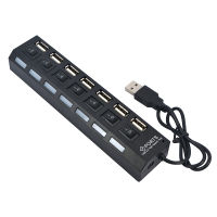 USB HUB คลังสินค้า USB แลน USB Hub 2.0 บรรดาพอร์ต 7 พอร์ตส่งออก เปิด/ปิด USB ตัวแยก USB สำหรับคอมพิวเตอร์แล็ปท็อป-wcqre7872