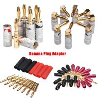 [HOT QAA,JXHKLWW 121] 8/20Pcs ลำโพง Banana Plug Adapter 4Mm Wire Connector 24K Gold Plated สำหรับดนตรี HiFi Audio Banana Terminal Connectors