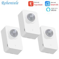 Tuya WiFi PIR Motion Sensor Smart Detector Home Wireless Mini Sensor Infrared Human Motion Battery Powered Security Alarm Sensor Household Security Sy