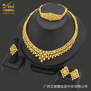 Gold jewelry set on sale price