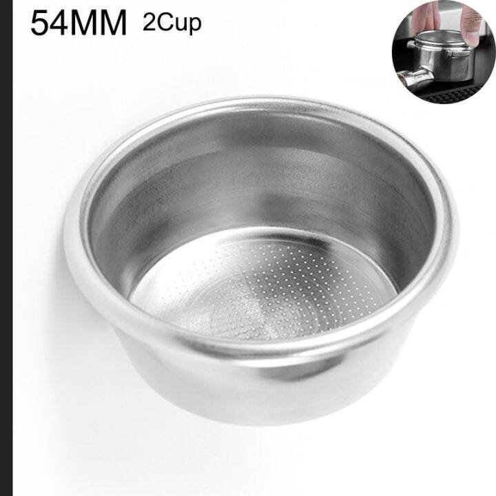 1Cup/2 Cup Stainless Steel 54Mm Single Wall Coffee Filter Basket Non