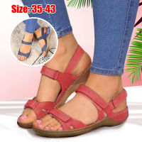 2022 Summer Woman Sandals New Style Ladies Sandals Low Heel Wedge Casual Women Shoes Fashion Leather New Shoes For Women