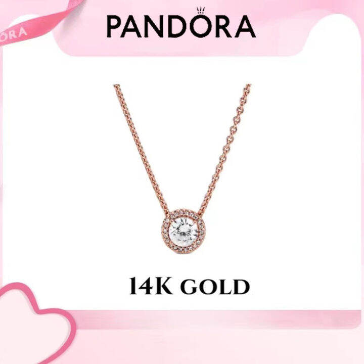 สร้อยคอเงินแท้แพนดอร่า-925-สำหรับผู้หญิง-pandora-classic-elegant-925-sterling-silver-clavicle-chain-temperament-elegant-shape-womens-necklace