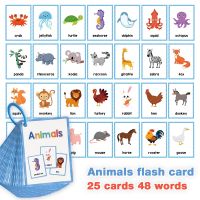 Animals Childrens English Flashcards Cognitive Cards for Kids Learning Toys Teaching Aids Educational Learning Cards Classroom Decoration