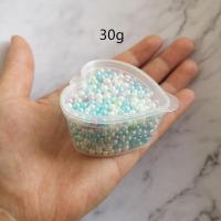 30g/Pack Mix Size 2.5-5mm Slime Balls Small Tiny Foam Beads DIY Toys Accessories Simulation Resin Glue Pearl Foam Slime Filler Clay  Dough