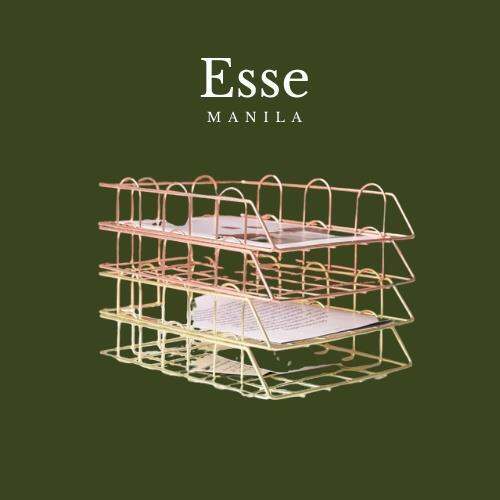 Esse Manila 1 PIECE Gold/Rose Gold Stackable Paper Tray/Holder Office