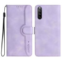 EForGalaxy เคสโทรศัพท์หนังสัมผัสผิวลายหัวใจสำหรับ Sony Xperia 1 V 2023/Sony Xperia 10 V 2023