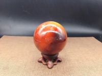 Natural Red Agate อัญมณีคริสตัล Ball Healing Sphere Feishui หินสมาธิ Chakra Carnelian หินตกแต่งบ้าน Gift