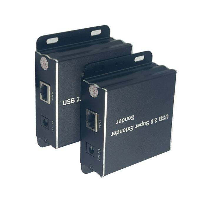 usb-2-0-extender-196ft-60m-ผ่าน-cat5e-6สาย1-usb-อินพุต4พอร์ตออก-usb-2-0-rj45-extender-สองกล้องเว็บแคมทำงานพร้อมกัน