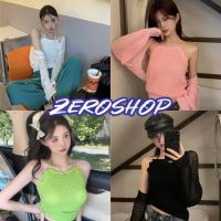 Zero shop?พร้อมส่ง? (Zero-52103) เสื้อถักไหมพรมคล้องคอ เว้าหลังสุดแซ่บ น่ารักมาก