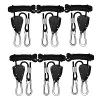 12PCS Adjustable 1/8Inch Lanyard Hanging for Tent Fan LED Grow Plant Lamp Rope Ratchet Hanger Pulley Lifting Pulley Hook