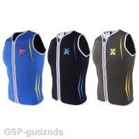 แฟชั่น2023 ● เสื้อแจ็กเก็ตซิปหน้าแขนกุด Baju Menyelam Neoprene 3มม. สำหรับผู้ชาย