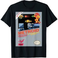 Adult Clothes Nintendo NES Metroid Retro Vintage Cover Graphic T-Shirt Fashion Clothing Tops Men