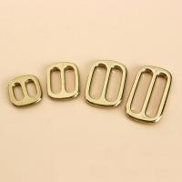 Solid Brass Tri Glides Slide 3 Bar Rectangle/Square Adjuster Buckle for leather craft Bag Shoulder Strap Belt Webbing Shoes Accessories