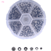 ?【Lowest price】FG 1กล่อง300X ทิเบต Silver spacer ลูกปัดเครื่องประดับการค้นพบสร้อยข้อมือเครื่องประดับทำ