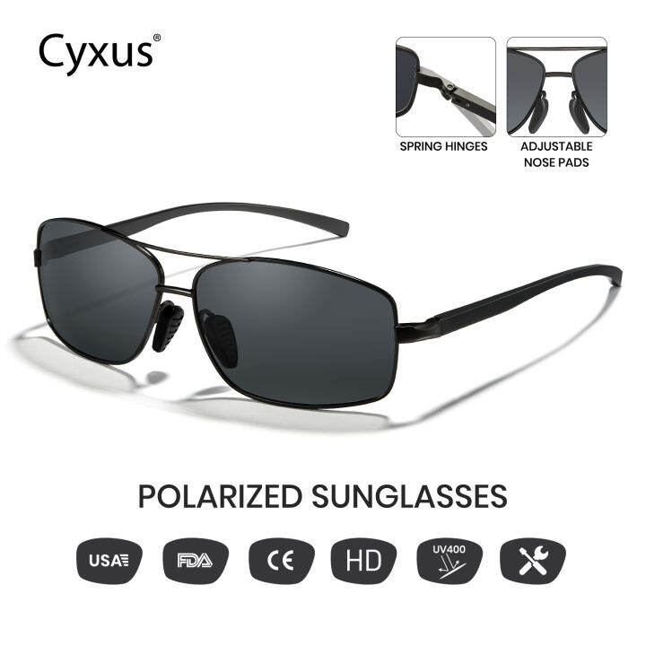 【NEW】Cyxus Classic Metal Polarized Sunglasses For Women/Mens UV