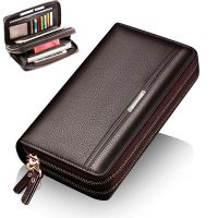 Men Clutches PU Leather Short Wallet with Zipper Coin Pocket Vintage Big Capacity Male Short Money Purse Card Holder New Handbag