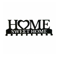 Sweet Home โลหะสีดำระเบียงติดผนังราวแขวนเสื้อผ้าที่ใส่กุญแจห้องครัวออแกไนเซอร์ห้องอาบน้ำ Rangement Hooks ไม้แขวนเสื้อ Storage