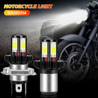 ไฟหน้ารถจักรยานยนต์ LED BA20D H6 H4หลอดไฟ Hi Lo Beam Moto LED ไฟหน้ารถมอเตอร์ไซด์โคมไฟ6000พันสีขาว12โวลต์1200LM