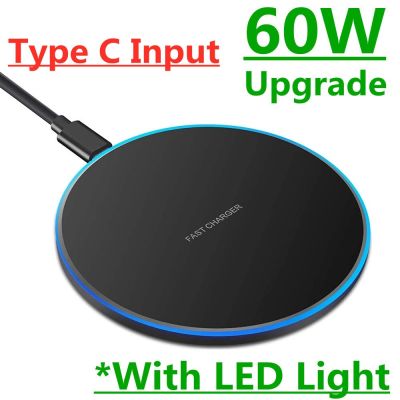 60W Wireless Charger USB C Fast Charging Pad Station Quick Charge QC 3.0 For iPhone 14 13 12 11 XS XR X 8 Samsung S22 S21 S20 S9 Wall Chargers