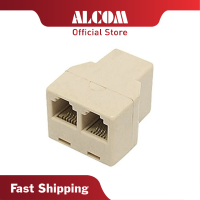 โทรศัพท์2ทาง Coupler โทรศัพท์ RJ11หญิงพอร์ต Splitter แจ็คคู่โทรศัพท์ Snap-In ขยาย