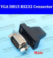 VGA DB15 Serial Wire-Type ขั้วต่อตัวผู้3แถวพร้อมตัวเรือนสกรู10ชิ้น