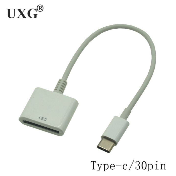 ยืดหยุ่น-dock-30-pin-หญิงกับ-usb-c-usb-3-1-micro-usb-8pin-type-c-ชายสายชาร์จสั้นสำหรับ-huawei-xiaomi-mac-onplus-15ซม