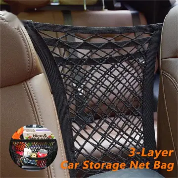 Layer Elastic Net Pocket Bag Between Car Seat Tidy Organizer